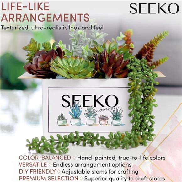 Artificial Succulents - 8 Pack- Premium Succulent Plants Artificial - Realistic - Picture 3 of 6